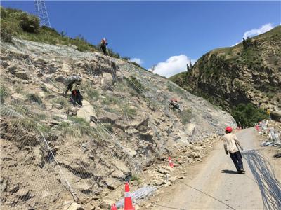 和田地區精河下天吉水庫邊坡防護網施工案例